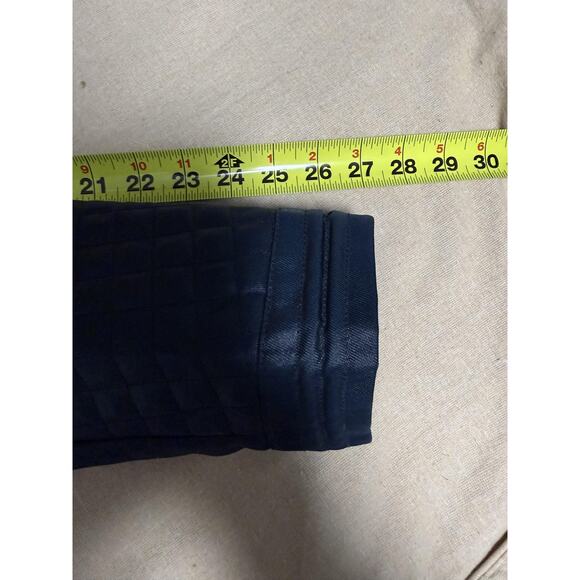 Gazzarrini Jacket Mens 50 Blue Quilted Moto Biker Full Zip Made in Italy Nylon - Picture 15 of 16